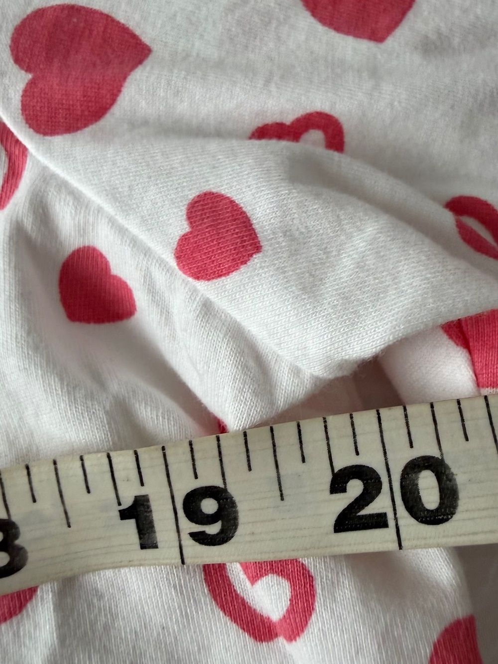 Women’s White and Pink Heart Short Pajama Set - Button-Up Top & Shorts - Picture 4 of 8